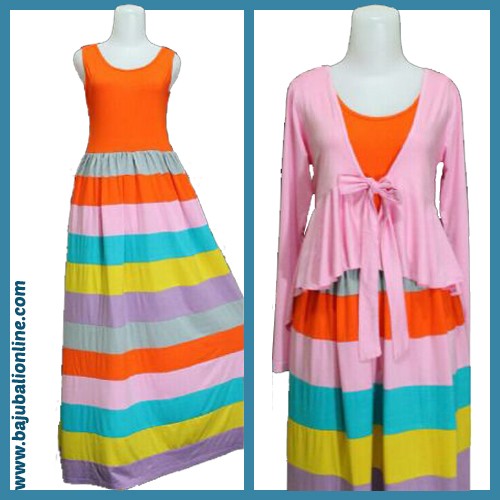Dress Lolipop + Cardigan Pink